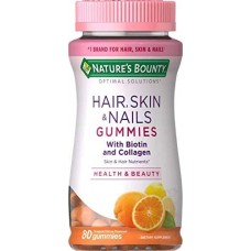 Nature's Bounty Suplemento em Balas Gummies Hair, Skin & Nails Sabor Laranja (Tamanhos)